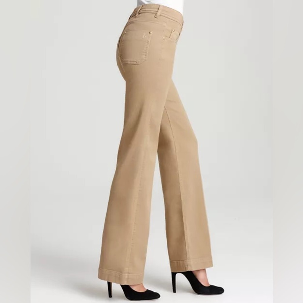 MiH Milan Trouser Wide Leg Cotton Jeans Work Wear Office Casual Neutral Pants - Picture 3 of 13